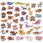 Set 40 magneti de frigider, diverse figurine sub forma de animale, multicolor
