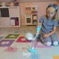 Aspirator pentru copii, bile din polistiren, sunete si lumini, baterii, albastru-alb Aspirator pentru copii, bile din polistiren, sunete si lumini, baterii, albastru-alb