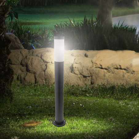 Lampa LED de exterior, inaltime 90 cm, unghi fascicul 360 grade, E27, negru