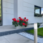 Lampa LED de exterior, inaltime 65 cm, unghi fascicul 360 grade, E27, argintiu Lampa LED de exterior, inaltime 65 cm, unghi fascicul 360 grade, E27, argintiu