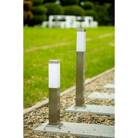 Lampa LED de exterior, inaltime 90 cm, unghi fascicul 360 grade, E27, argintiu