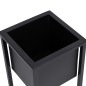 Suport pentru flori cu ghiveci, 61 x 21.5 x 21.5 cm, cadru metal, negru mat Suport pentru flori cu ghiveci, 61 x 21.5 x 21.5 cm, cadru metal, negru mat