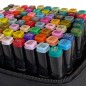 Set 80 markere colorate cu varf dublu, geanta depozitare