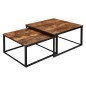 Set 2 masute de cafea, stil industrial, dimensiuni diferite, constructie otel, placi laminate Set 2 masute de cafea, stil industrial, dimensiuni diferite, constructie otel, placi laminate