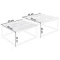 Set 2 masute de cafea, stil industrial, dimensiuni diferite, constructie otel, placi laminate Set 2 masute de cafea, stil industrial, dimensiuni diferite, constructie otel, placi laminate