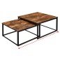 Set 2 masute de cafea, stil industrial, dimensiuni diferite, constructie otel, placi laminate Set 2 masute de cafea, stil industrial, dimensiuni diferite, constructie otel, placi laminate