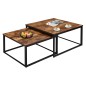 Set 2 masute de cafea, stil industrial, dimensiuni diferite, constructie otel, placi laminate Set 2 masute de cafea, stil industrial, dimensiuni diferite, constructie otel, placi laminate
