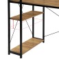 Birou pentru calculator cu raft din PAL laminat, 3 polite, blat 120x60 cm, cadru otel, pentru studiu si lucru