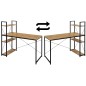 Birou pentru calculator cu raft din PAL laminat, 3 polite, blat 120x60 cm, cadru otel, pentru studiu si lucru