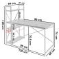 Birou pentru calculator cu raft din PAL laminat, 3 polite, blat 120x60 cm, cadru otel, pentru studiu si lucru