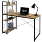 Birou pentru calculator cu raft din PAL laminat, 3 polite, blat 120x60 cm, cadru otel, pentru studiu si lucru