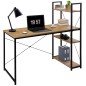 Birou pentru calculator cu raft din PAL laminat, 3 polite, blat 120x60 cm, cadru otel, pentru studiu si lucru