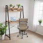 Masa de birou cu etajera, stil vintage, cadru stabil, blat laminat, inaltime 142 cm, blat 80x46x1.5 cm