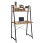 Masa de birou cu etajera, stil vintage, cadru stabil, blat laminat, inaltime 142 cm, blat 80x46x1.5 cm