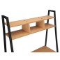 Masa de birou cu etajera, din pal si metal, inaltime 142 cm, protectie anti-alunecare, pin/negru mat Masa de birou cu etajera, din pal si metal, inaltime 142 cm, protectie anti-alunecare, pin/negru mat