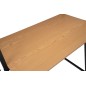 Masa de birou cu etajera, din pal si metal, inaltime 142 cm, protectie anti-alunecare, pin/negru mat Masa de birou cu etajera, din pal si metal, inaltime 142 cm, protectie anti-alunecare, pin/negru mat