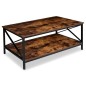 Masuta de cafea, raft inferior, stil industrial, sarcina maxima 40 kg, otel si placi laminate Masuta de cafea, raft inferior, stil industrial, sarcina maxima 40 kg, otel si placi laminate