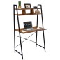 Birou in stil industrial, biblioteca cu 2 rafturi, structura otel, 142 x 47 x 44 cm, blat stejar invechit Birou in stil industrial, biblioteca cu 2 rafturi, structura otel, 142 x 47 x 44 cm, blat stejar invechit