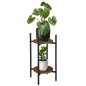 Suport de flori SAMIR RUSTIC, 2 polite, structura metalica, inaltime 61 cm