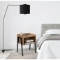 Noptiera SKIVE, design modern, maxim 25 kg, placa laminata, cadru otel negru, 51x43.5x35 cm