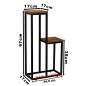 Suport de flori, 2 rafturi 67 cm si 38 cm, picioare otel negru mat, maxim 10 kg Suport de flori, 2 rafturi 67 cm si 38 cm, picioare otel negru mat, maxim 10 kg