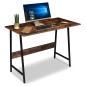 Birou pentru laptop, cadru otel si blat in stil rustic, maxim 25 kg, negru/stejar Birou pentru laptop, cadru otel si blat in stil rustic, maxim 25 kg, negru/stejar