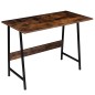 Birou pentru laptop, cadru otel si blat in stil rustic, maxim 25 kg, negru/stejar Birou pentru laptop, cadru otel si blat in stil rustic, maxim 25 kg, negru/stejar