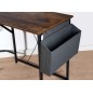 Birou de colt, blat rustic laminat, raft suplimentar, organizator textil, 75x130x48 cm, cadru otel Birou de colt, blat rustic laminat, raft suplimentar, organizator textil, 75x130x48 cm, cadru otel