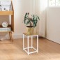 Suport metalic pentru flori, raft laminat in culoarea stejarului, maxim 10 kg, inaltime 42.5 cm