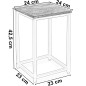 Suport metalic pentru flori, raft laminat in culoarea stejarului, maxim 10 kg, inaltime 42.5 cm