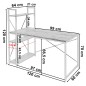 Birou stil industrial, 3 rafturi laterale, blat laminat 120x60x1,5 cm, constructie otel Birou stil industrial, 3 rafturi laterale, blat laminat 120x60x1,5 cm, constructie otel