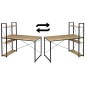 Birou stil industrial, 3 rafturi laterale, blat laminat 120x60x1,5 cm, constructie otel Birou stil industrial, 3 rafturi laterale, blat laminat 120x60x1,5 cm, constructie otel