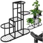 Suport din metal pentru flori, model STIGAN, 5 polite, negru mat