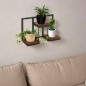 Suport de flori cu 3 polite laminate, raft 17x17 cm, maxim 15 kg, montare perete Suport de flori cu 3 polite laminate, raft 17x17 cm, maxim 15 kg, montare perete