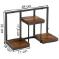 Suport de flori cu 3 polite laminate, raft 17x17 cm, maxim 15 kg, montare perete Suport de flori cu 3 polite laminate, raft 17x17 cm, maxim 15 kg, montare perete