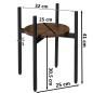 Suport decorativ flori Torre Rustic, design minimalist, raft laminat 25 cm, cadru otel negru mat Suport decorativ flori Torre Rustic, design minimalist, raft laminat 25 cm, cadru otel negru mat