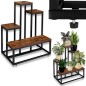 Suport de flori rustic, diferite rafturi pentru ghivece, latime 51 cm, constructie otel Suport de flori rustic, diferite rafturi pentru ghivece, latime 51 cm, constructie otel