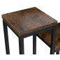 Suport de flori Belgrad Rustic, 6 rafturi, inaltime maxima 67 cm, otel negru mat, placi laminate