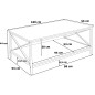 Masuta de cafea HERNING MODERN, raft inferior, blaturi din stejar, 100x44x55 cm, cadru otel Masuta de cafea HERNING MODERN, raft inferior, blaturi din stejar, 100x44x55 cm, cadru otel