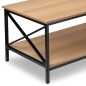 Masuta de cafea HERNING MODERN, raft inferior, blaturi din stejar, 100x44x55 cm, cadru otel Masuta de cafea HERNING MODERN, raft inferior, blaturi din stejar, 100x44x55 cm, cadru otel