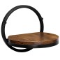 Suport suspendat pentru flori, Ebro Rustic, sustine maxim 5 kg, raft 26 cm, placa laminata, cadru otel