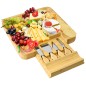 Platou servire aperitive, set 4 tacamuri inox, bambus, 33x33x4 cm Platou servire aperitive, set 4 tacamuri inox, bambus, 33x33x4 cm