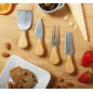 Platou servire aperitive, set 4 tacamuri inox, bambus, 33x33x4 cm Platou servire aperitive, set 4 tacamuri inox, bambus, 33x33x4 cm