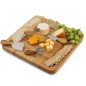 Platou servire aperitive, set 4 tacamuri inox, bambus, 33x33x4 cm Platou servire aperitive, set 4 tacamuri inox, bambus, 33x33x4 cm
