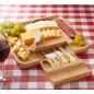 Platou servire aperitive, set 4 tacamuri inox, bambus, 33x33x4 cm Platou servire aperitive, set 4 tacamuri inox, bambus, 33x33x4 cm