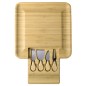Platou servire aperitive, set 4 tacamuri inox, bambus, 33x33x4 cm Platou servire aperitive, set 4 tacamuri inox, bambus, 33x33x4 cm