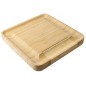 Platou servire aperitive, set 4 tacamuri inox, bambus, 33x33x4 cm Platou servire aperitive, set 4 tacamuri inox, bambus, 33x33x4 cm