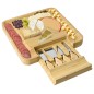 Platou servire aperitive, set 4 tacamuri inox, bambus, 33x33x4 cm Platou servire aperitive, set 4 tacamuri inox, bambus, 33x33x4 cm