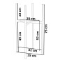 Suport metalic pentru flori, interior/exterior, inaltime 75 cm, baza 25 cm, negru Suport metalic pentru flori, interior/exterior, inaltime 75 cm, baza 25 cm, negru