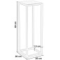 Stand metalic Piatto, depozitare plante si flori, tip coloana, inaltime 60 cm, stil minimalist, negru mat